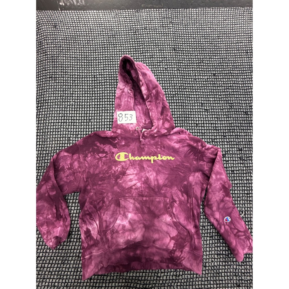 Champion Hoodie Womens Medium Purple Reverse Weave Tie Dye WL255